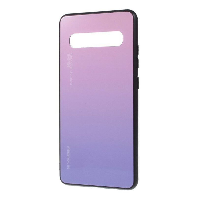 Skal För Samsung Galaxy S10 5G Var Dig Själv Härdat Glas