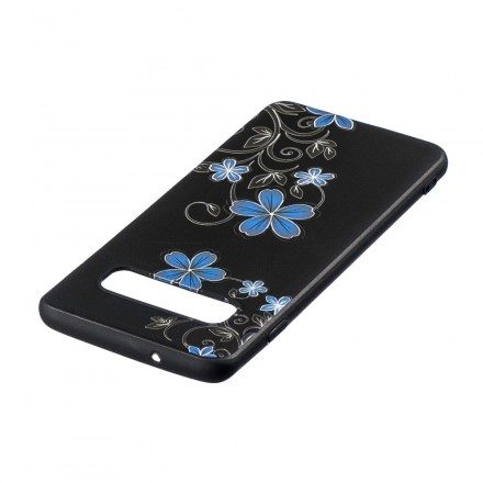 Skal För Samsung Galaxy S10 Blå Blommor