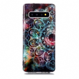 Skal För Samsung Galaxy S10 Florescerande Färgglada Mandala