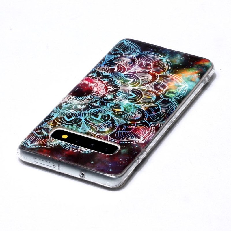 Skal För Samsung Galaxy S10 Florescerande Färgglada Mandala