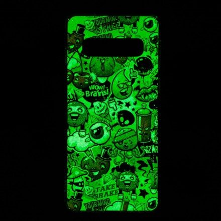 Skal För Samsung Galaxy S10 Fluorescerande Galenskap