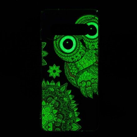 Skal För Samsung Galaxy S10 Fluorescerande Mandalauggla
