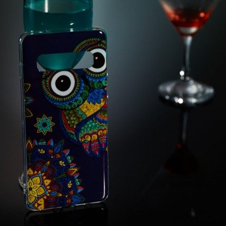 Skal För Samsung Galaxy S10 Fluorescerande Mandalauggla