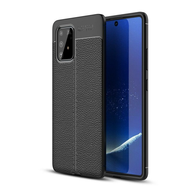 Skal För Samsung Galaxy S10 Lite Double Line Litchi Lädereffekt