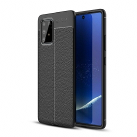 Skal För Samsung Galaxy S10 Lite Double Line Litchi Lädereffekt