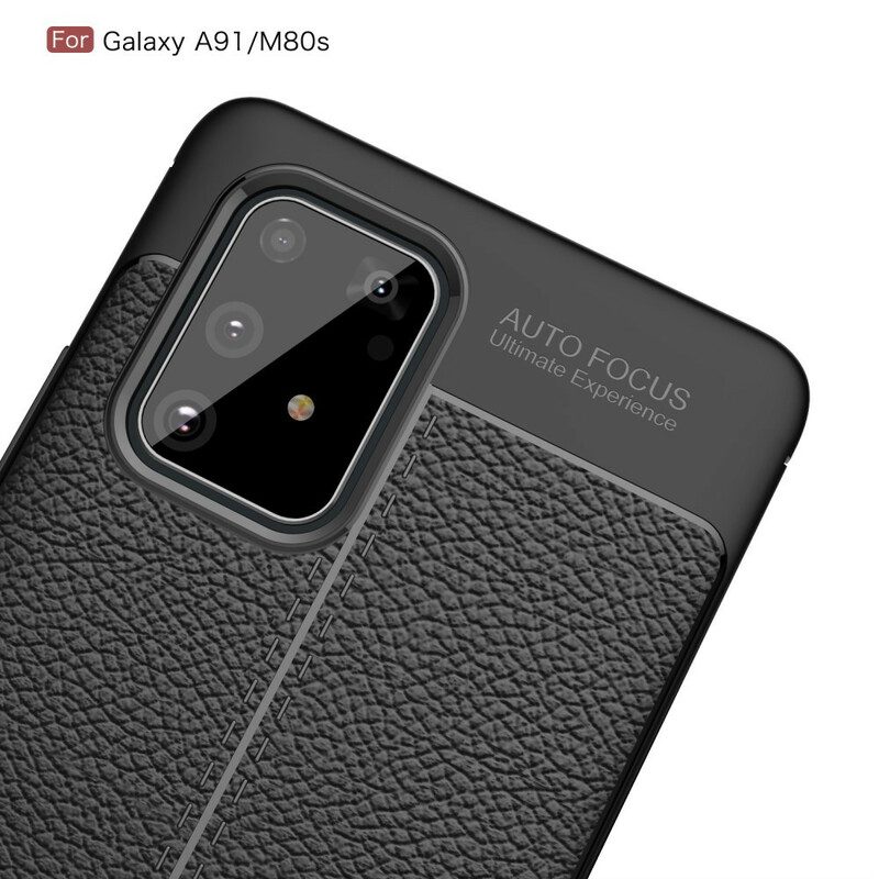 Skal För Samsung Galaxy S10 Lite Double Line Litchi Lädereffekt