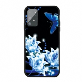 Skal För Samsung Galaxy S10 Lite Fjäril Och Blå Blommor