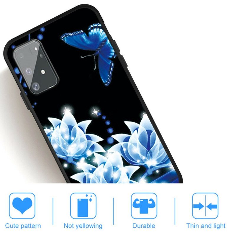 Skal För Samsung Galaxy S10 Lite Fjäril Och Blå Blommor