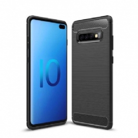 Skal För Samsung Galaxy S10 Plus Borstad Kolfiber