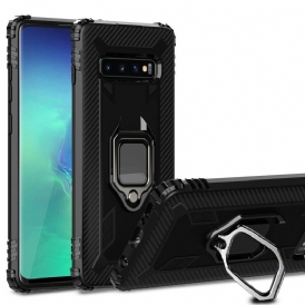 Skal För Samsung Galaxy S10 Plus Ring Och Kolfiber