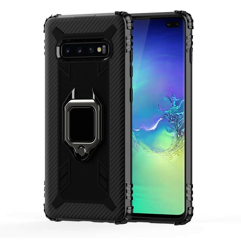 Skal För Samsung Galaxy S10 Plus Ring Och Kolfiber