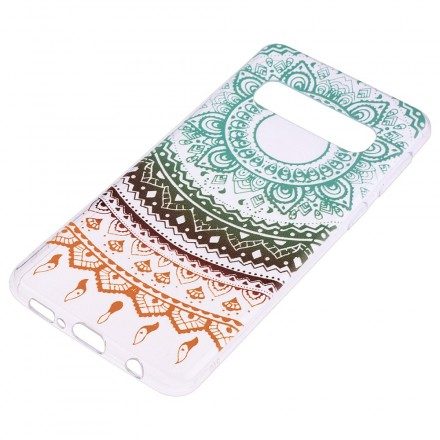 Skal För Samsung Galaxy S10 Plus Transparent Färgad Mandala