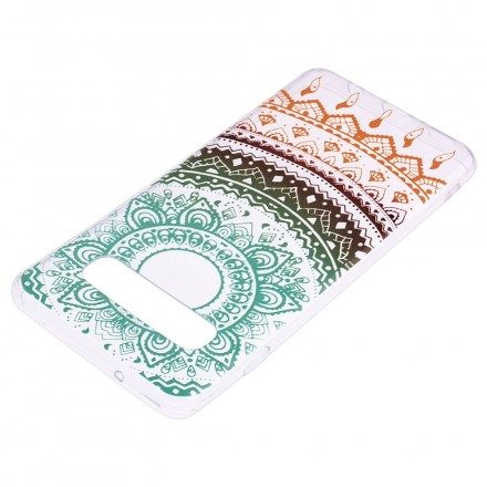 Skal För Samsung Galaxy S10 Plus Transparent Färgad Mandala