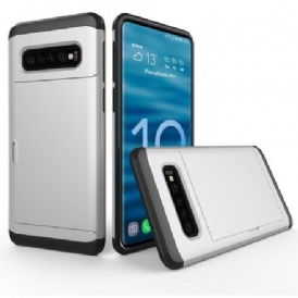Skal För Samsung Galaxy S10 Styv Flashig Korthållare