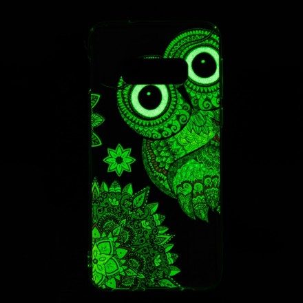 Skal För Samsung Galaxy S10e Fluorescerande Uggla Mandala