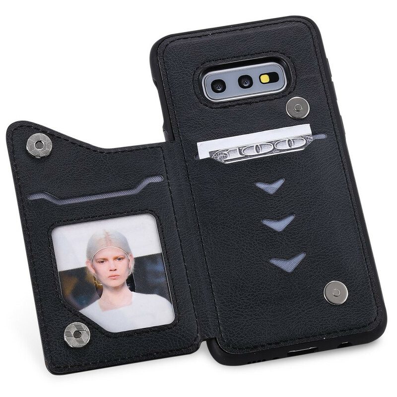 Skal För Samsung Galaxy S10e Plånboksfodral Hands Free Support Wallet