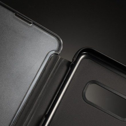 Skal För Samsung Galaxy S10e Spegel Och Lädereffekt
