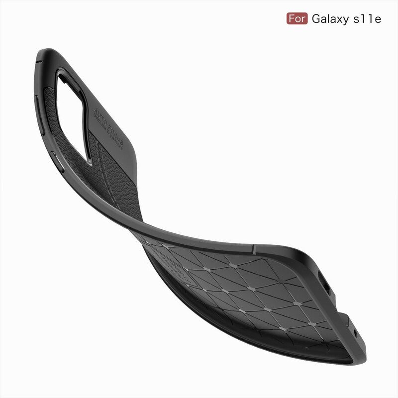 Skal För Samsung Galaxy S20 Double Line Litchi Lädereffekt