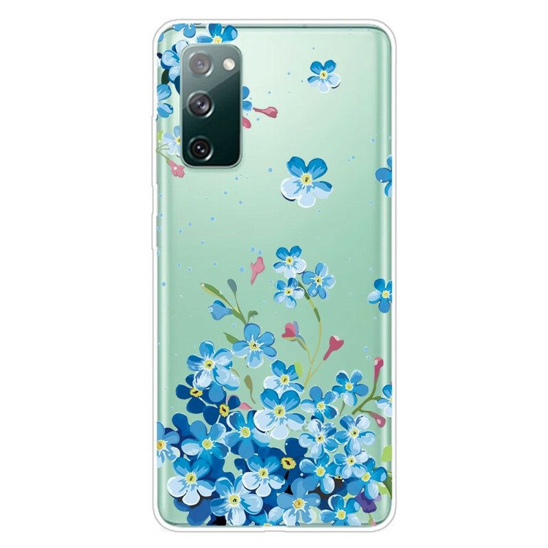 Skal För Samsung Galaxy S20 FE Blå Blommor