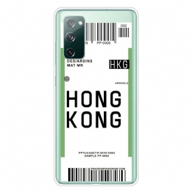 Skal För Samsung Galaxy S20 FE Boardingkort Till Hong Kong