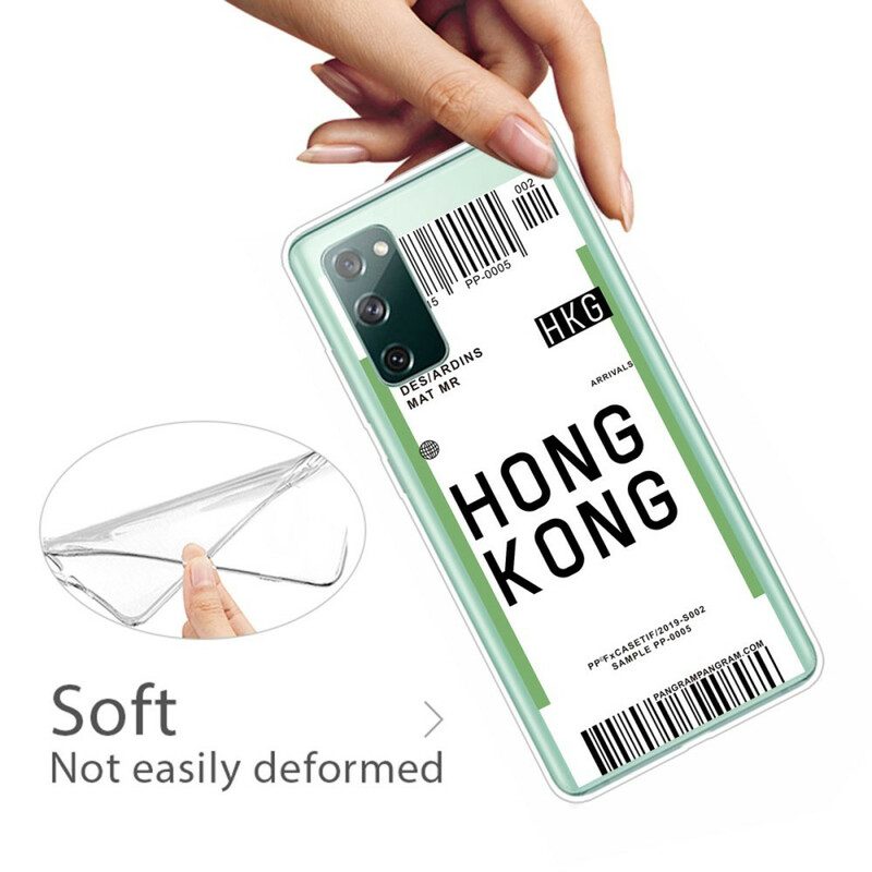 Skal För Samsung Galaxy S20 FE Boardingkort Till Hong Kong