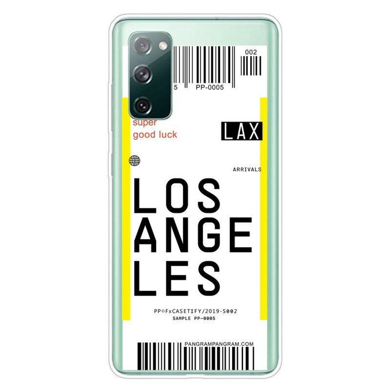Skal För Samsung Galaxy S20 FE Boardingkort Till Los Angeles