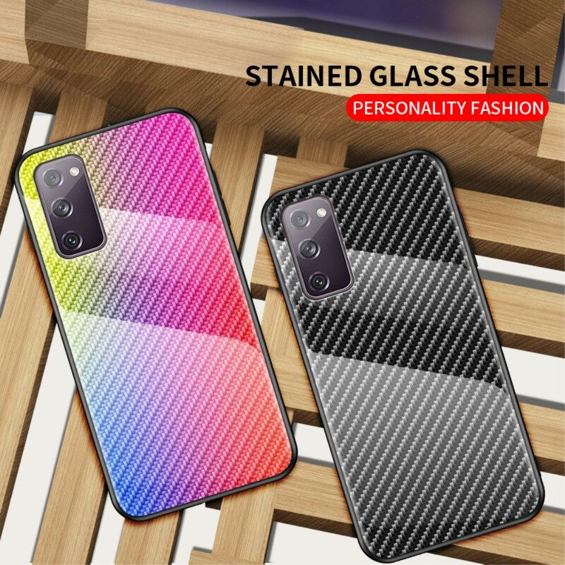 Skal För Samsung Galaxy S20 FE Kolfiberhärdat Glas