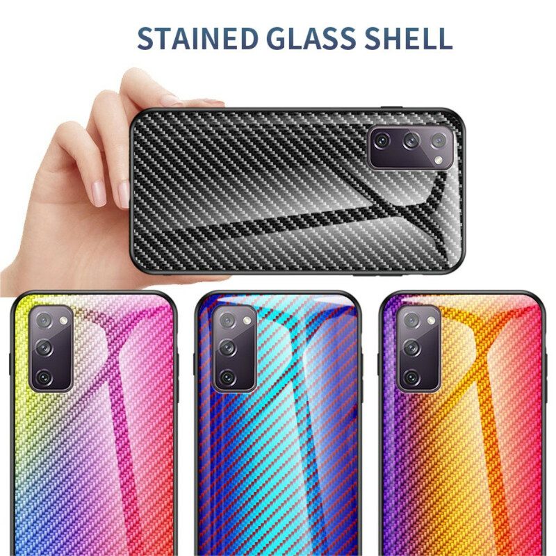 Skal För Samsung Galaxy S20 FE Kolfiberhärdat Glas