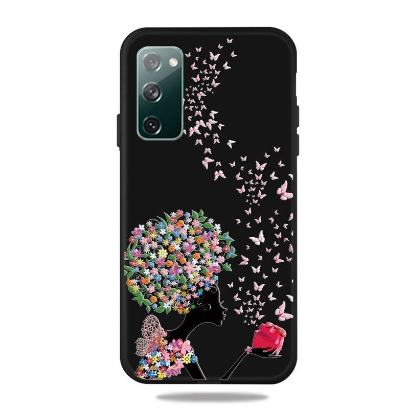 Skal För Samsung Galaxy S20 FE Kvinna Med Blommor