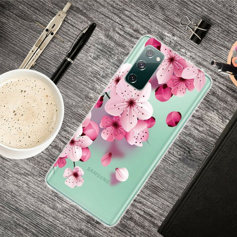 Skal För Samsung Galaxy S20 FE Små Rosa Blommor