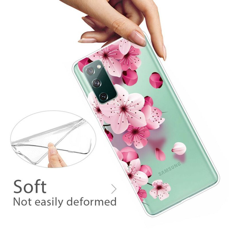 Skal För Samsung Galaxy S20 FE Små Rosa Blommor