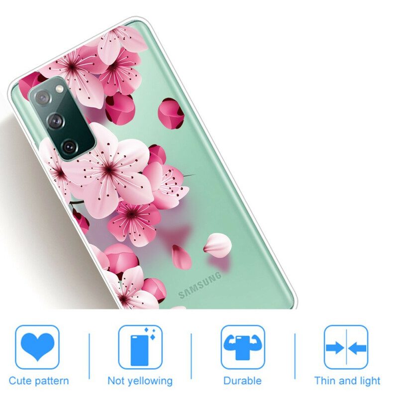 Skal För Samsung Galaxy S20 FE Små Rosa Blommor