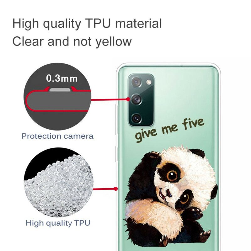 Skal För Samsung Galaxy S20 FE Transparent Panda Ge Mig Fem