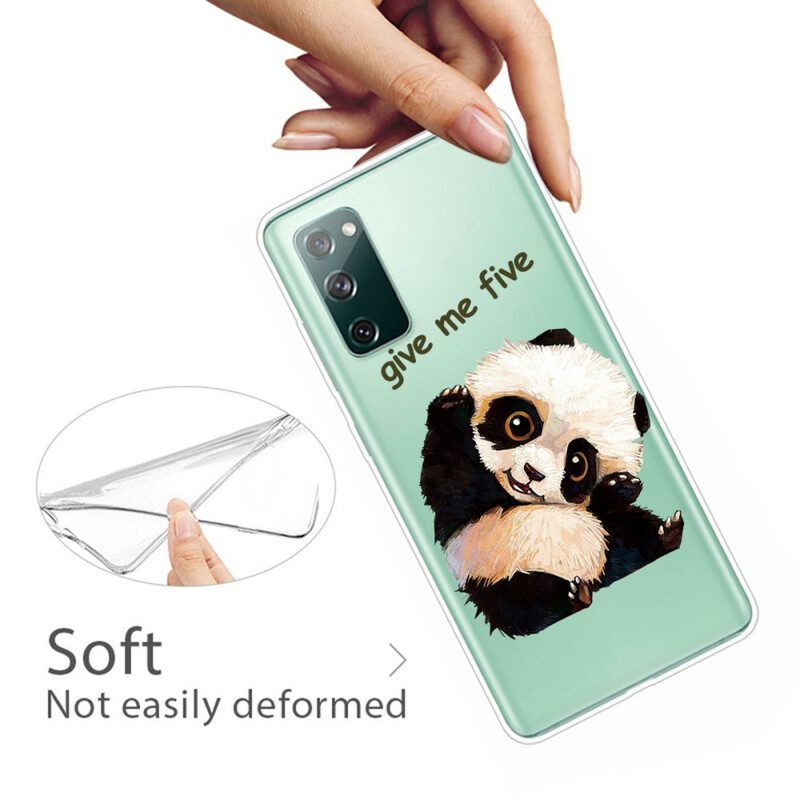 Skal För Samsung Galaxy S20 FE Transparent Panda Ge Mig Fem