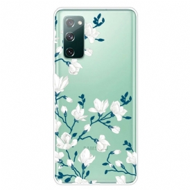 Skal För Samsung Galaxy S20 FE Vita Blommor