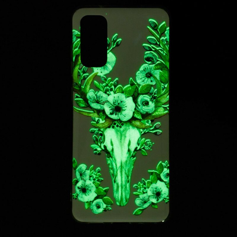 Skal För Samsung Galaxy S20 Fluorescerande Blomälg