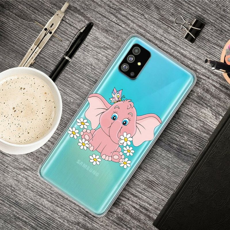 Skal För Samsung Galaxy S20 Pink Elephant Transparent