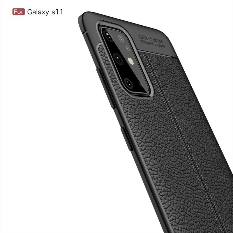Skal För Samsung Galaxy S20 Plus 4G / 5G Litchi Dubbellinje