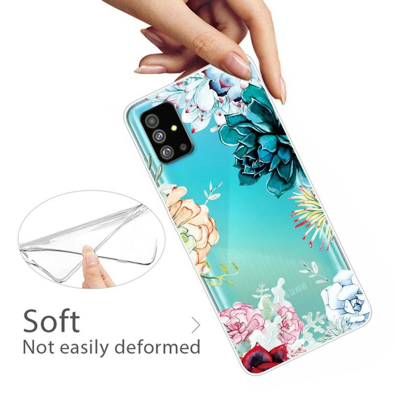 Skal För Samsung Galaxy S20 Sömlösa Akvarellblommor