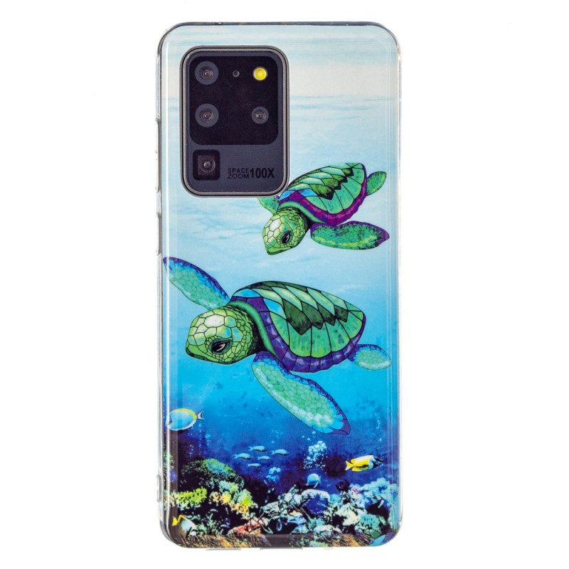 Skal För Samsung Galaxy S20 Ultra Fluorescerande Sköldpaddor