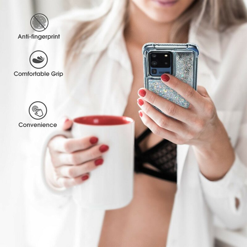 Skal För Samsung Galaxy S20 Ultra Paljettförstärkta Hörn