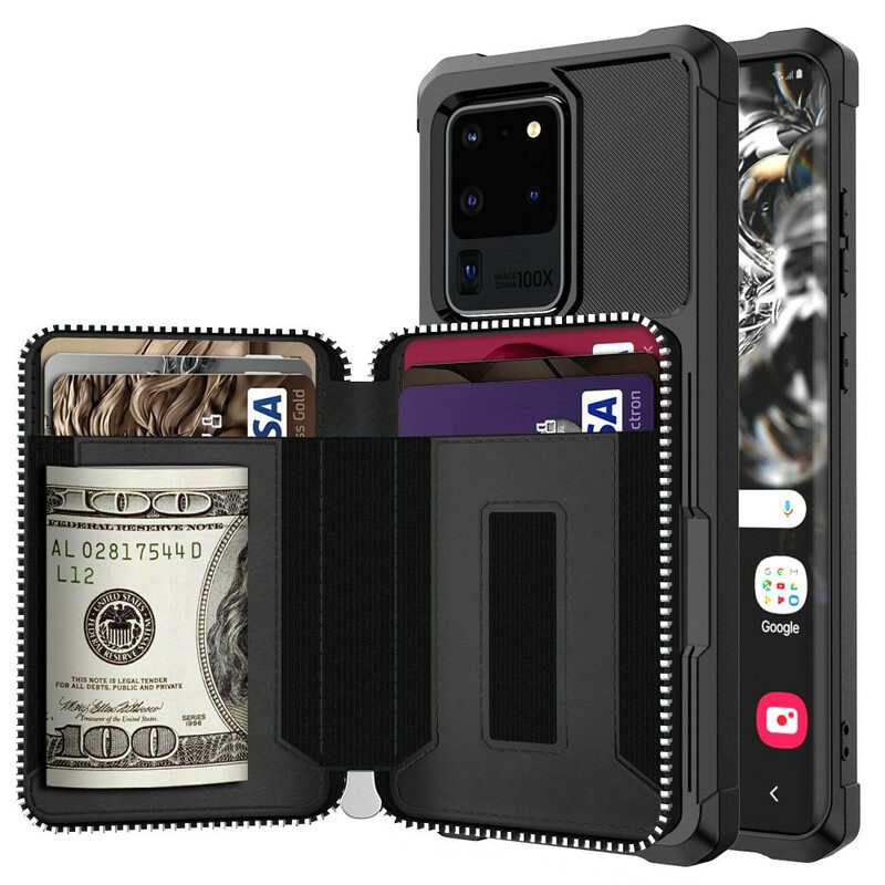 Skal För Samsung Galaxy S20 Ultra Plånboksfodral Zip-plånbok