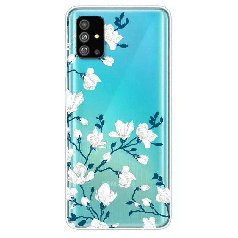 Skal För Samsung Galaxy S20 Vita Blommor