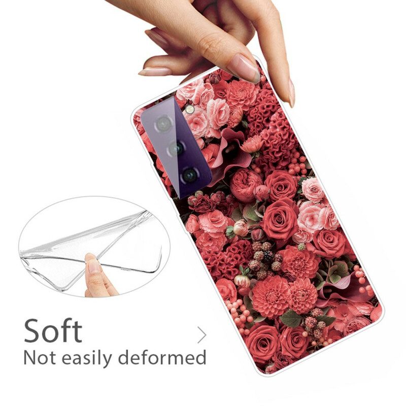Skal För Samsung Galaxy S21 5G Intensiva Blommor