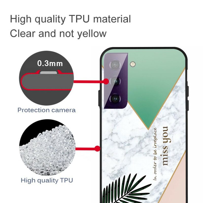Skal För Samsung Galaxy S21 5G Stiliserad Marmor