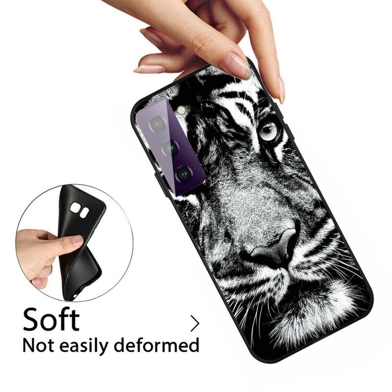 Skal För Samsung Galaxy S21 5G Svartvit Tiger