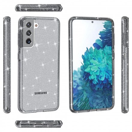 Skal För Samsung Galaxy S21 5G Transparenta Paljetter