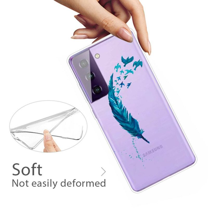 Skal För Samsung Galaxy S21 5G Vacker Fjäder