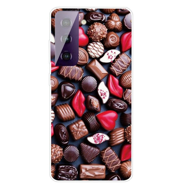 Skal För Samsung Galaxy S21 FE Chokladslang
