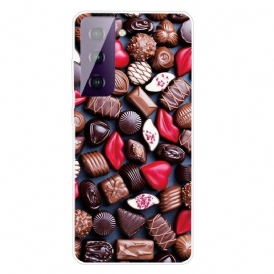 Skal För Samsung Galaxy S21 FE Chokladslang